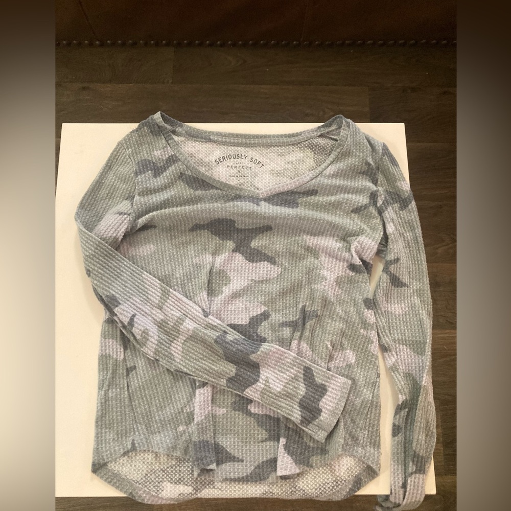 Aeropostale “Seriously Soft” Long-Sleeve V-Neck Shirt